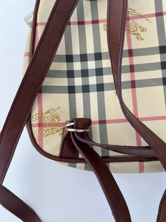 Burberry Blue Label Nova Check Plaid Backpack Y2K Vintage Japan Exclusive main image 8